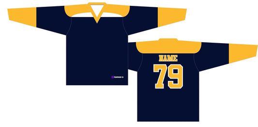 Beer League Hockey Jersey Navy/Gold