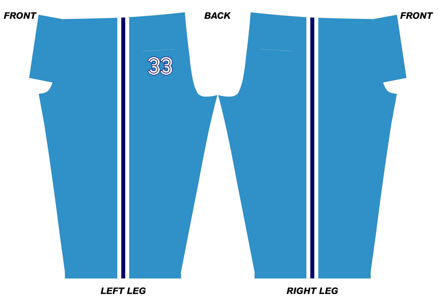 Bisons baseball pants print panels