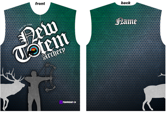 New Totem Archery zip-neck jersey with Compound Archer and Elk