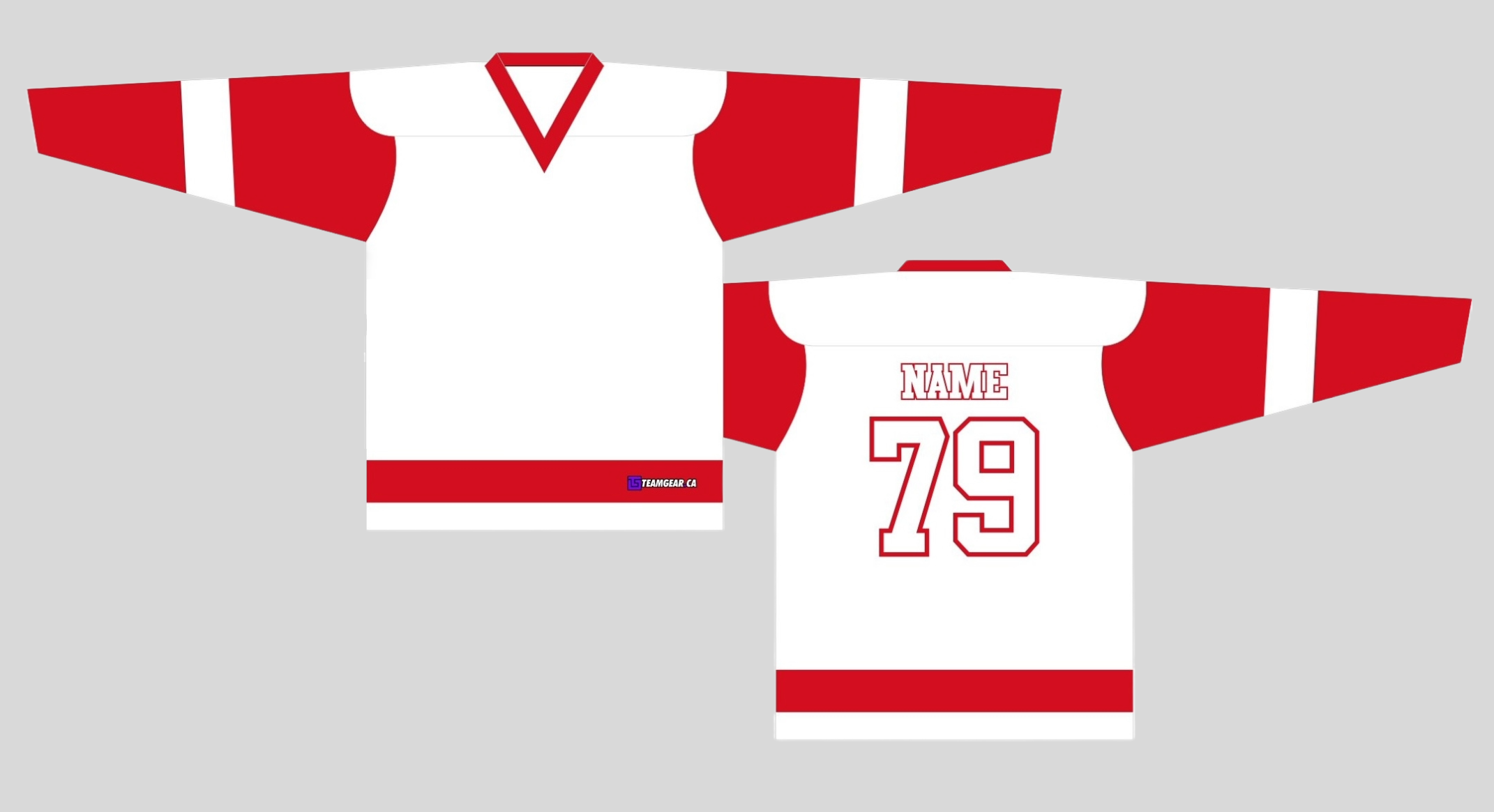 NHL Inspired Hockey Jersey Detroit Red Wings White Team Gear Canada Custom Jerseys More