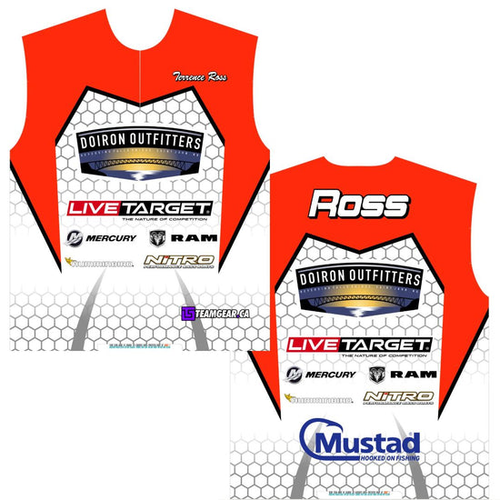 custom fishing jersey with name and sponsor logos