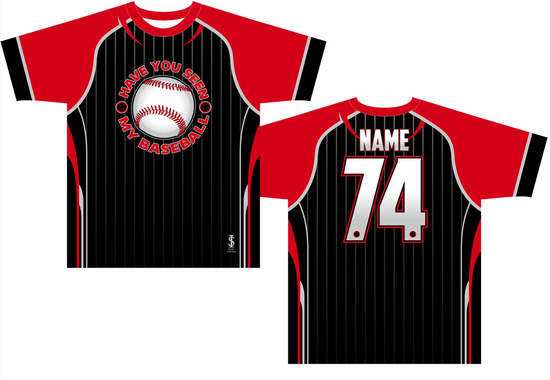 red baseball jerseys with custom design