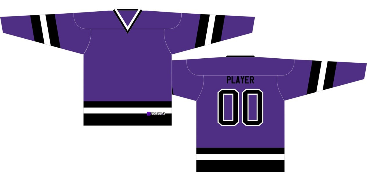 Black and purple hockey jersey on sale