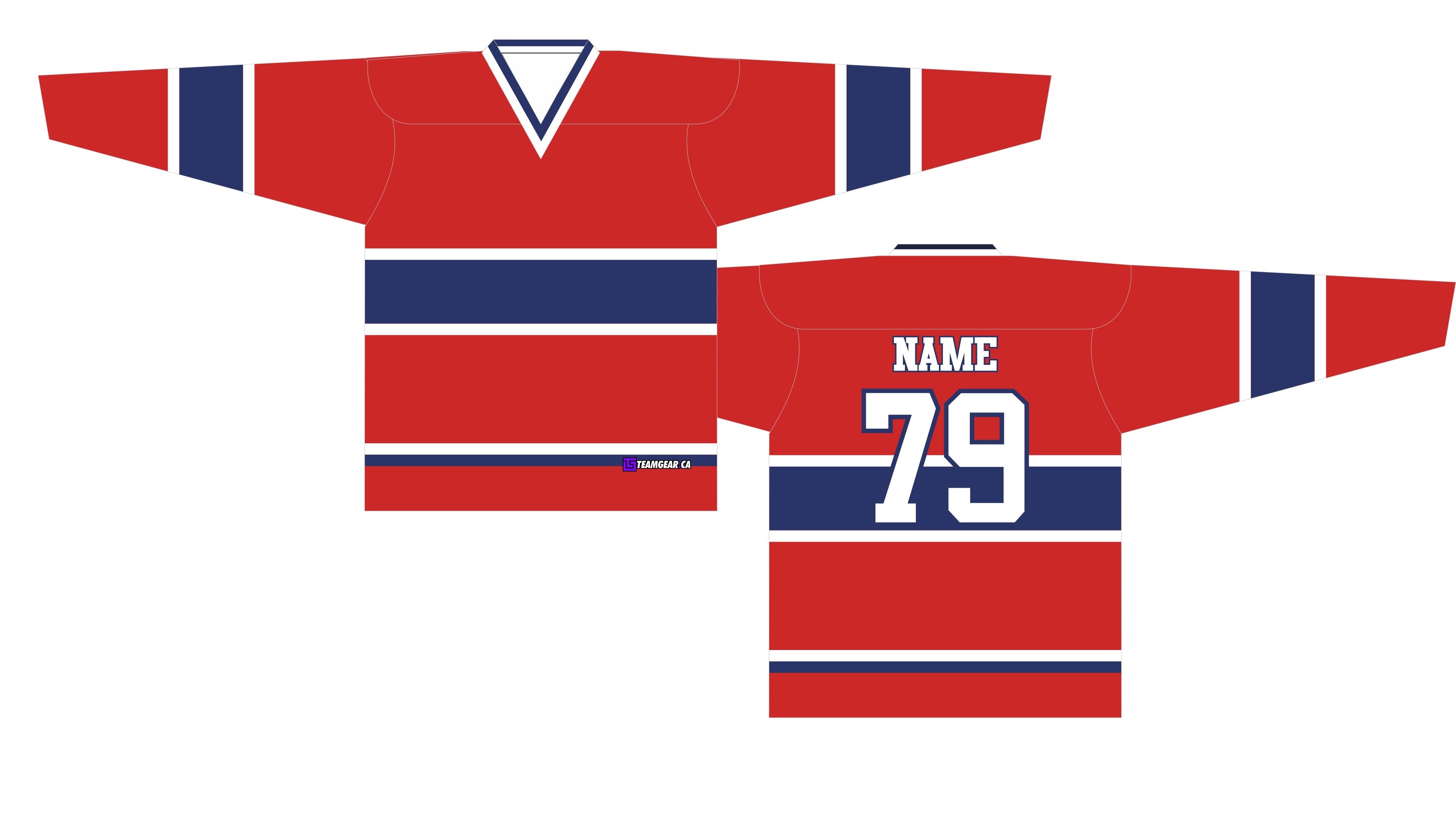 NHL Inspired Hockey Jersey: Montreal Canadiens Red Team Gear