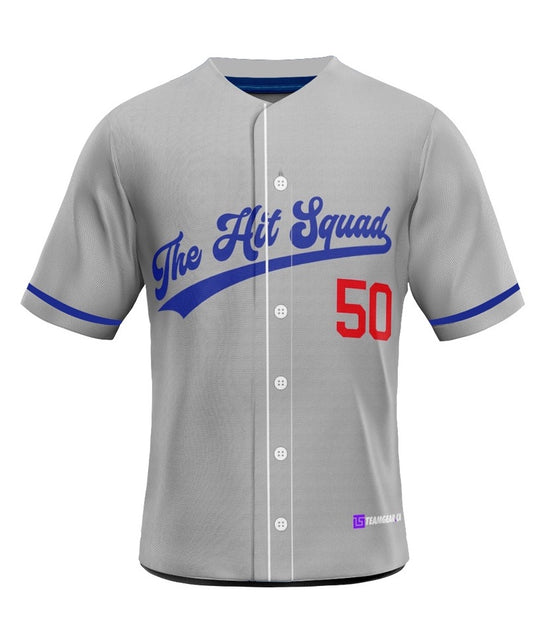 custom full button down baseball jerseys made in Canada