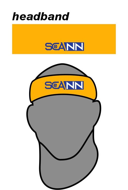 Scann Yellow Headband with front logo