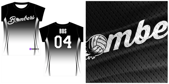 custom volleyball jersey with cap sleeves made in Canada