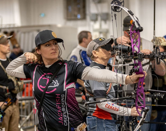 custom archery jerseys from TeamGear.ca worn at a shooting event