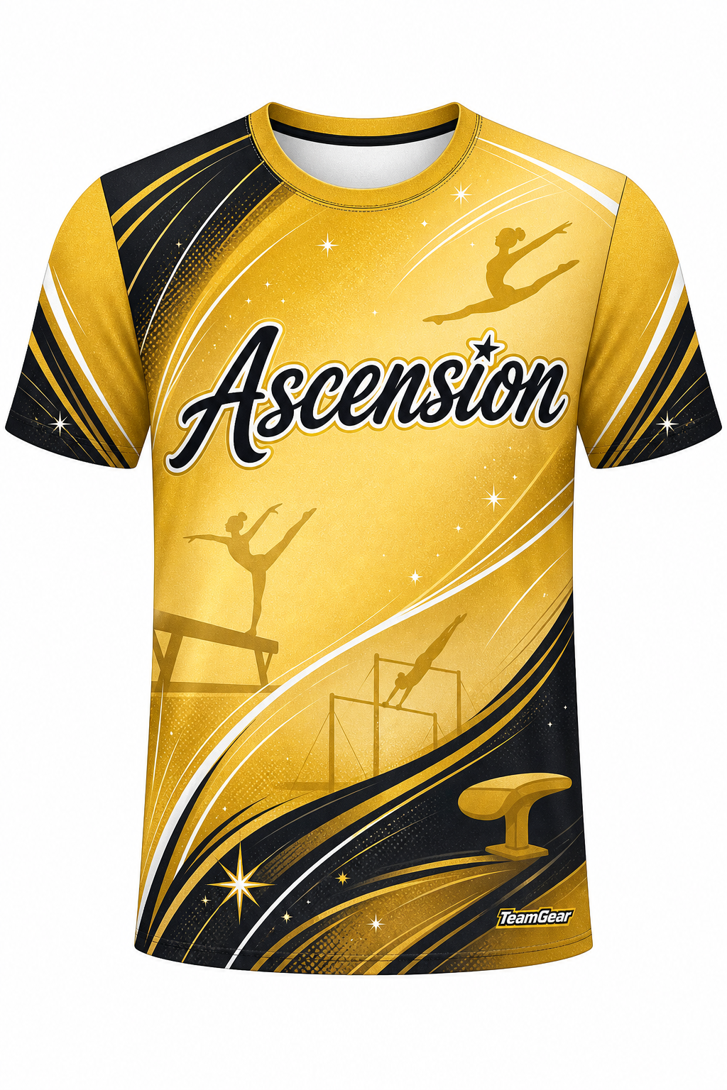 Ascension Gold Gymnastics Jersey with name and number