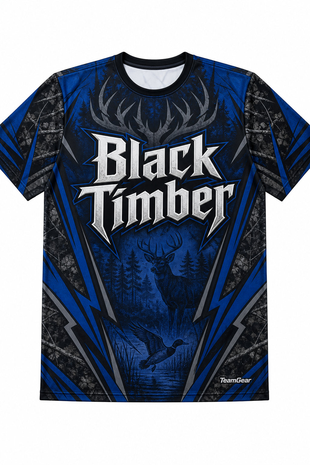 Black Timber Blue Hunting Jersey design