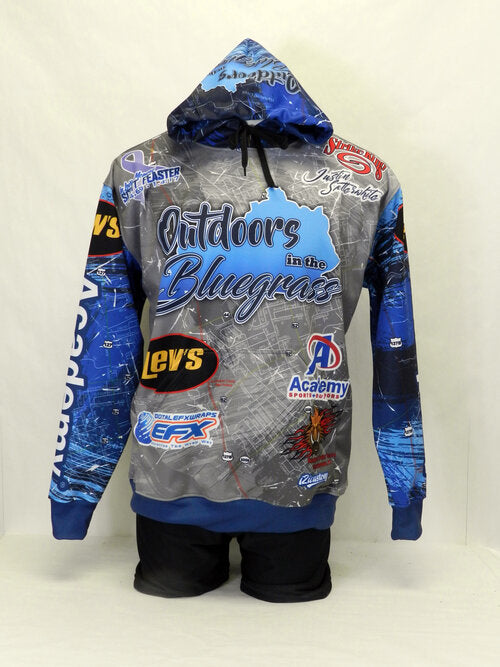 custom fishing zip neck full sublimation jersey made in Canada, crew neck, and button neck and hoodies also available
