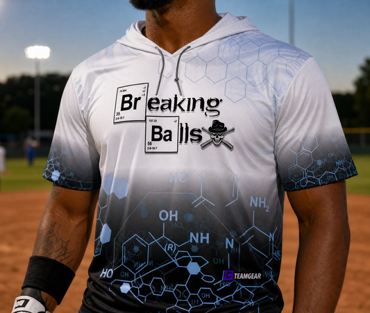 Breaking Balls Softball Hoodie — custom softball hoodie worn on model — TeamGear Canada