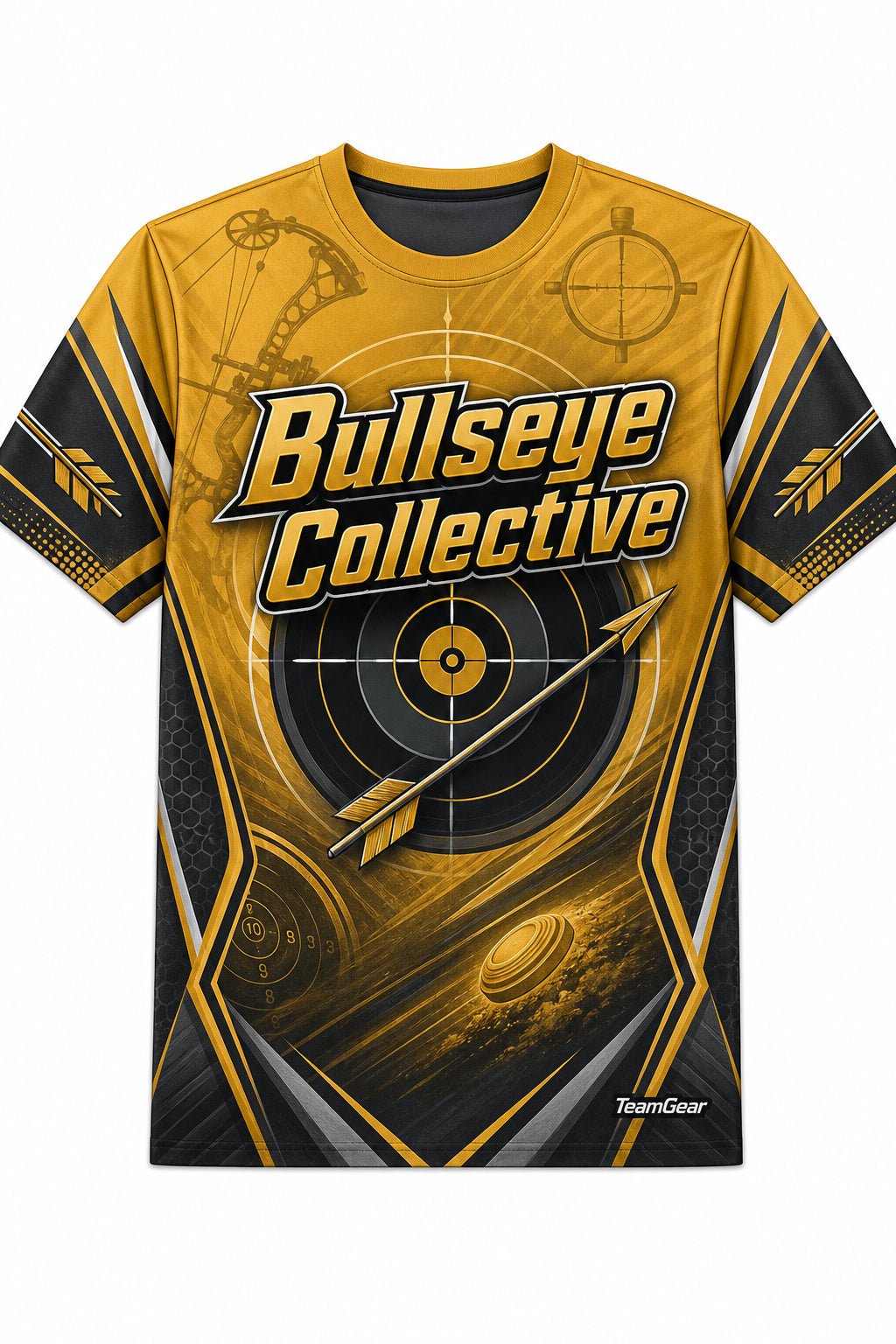 Bullseye Collective Gold Shooting Jersey design