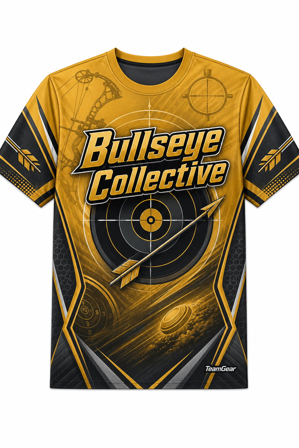 Bullseye Collective Gold Shooting Jersey design
