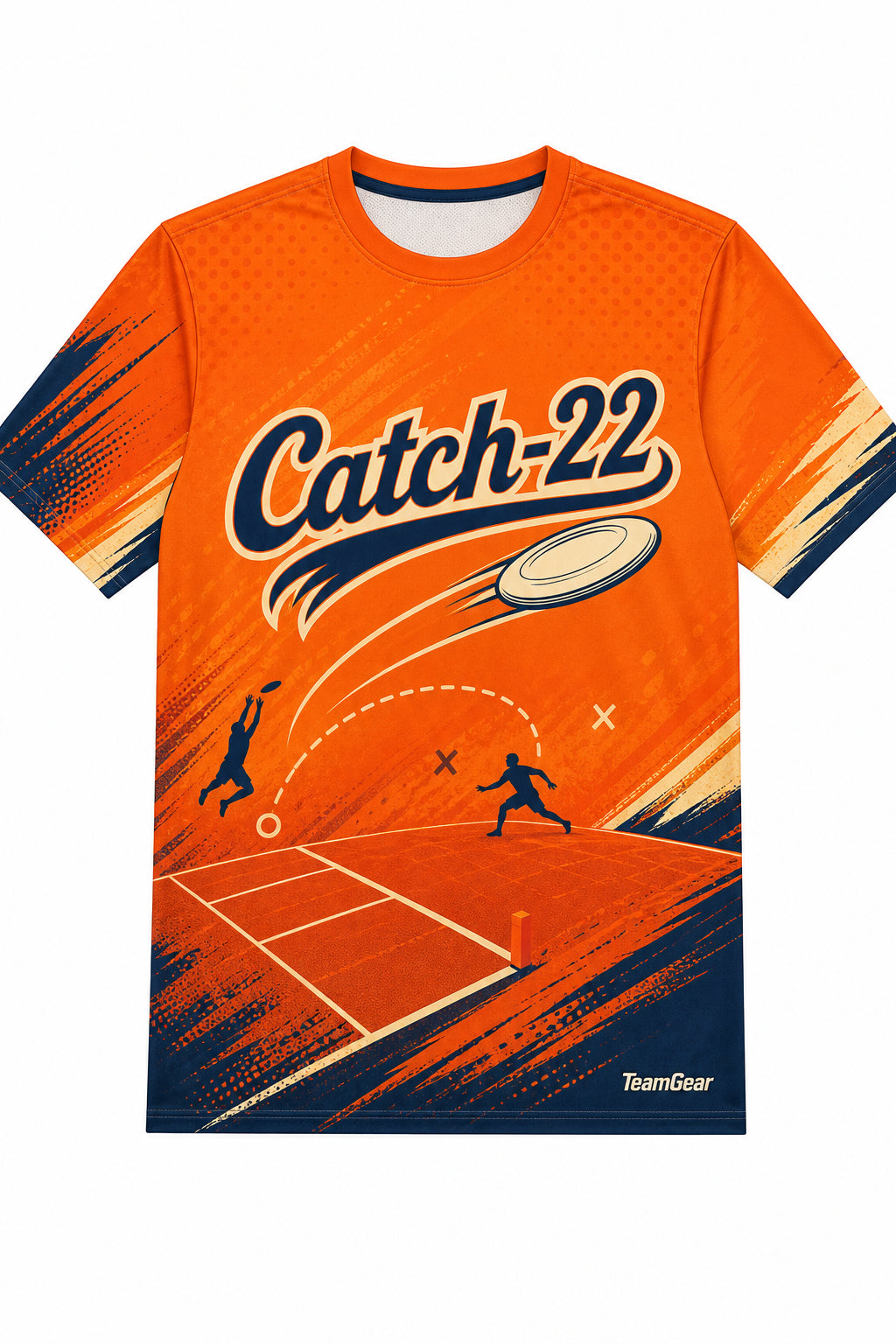 Catch-22 Orange Ultimate Frisbee Jersey design