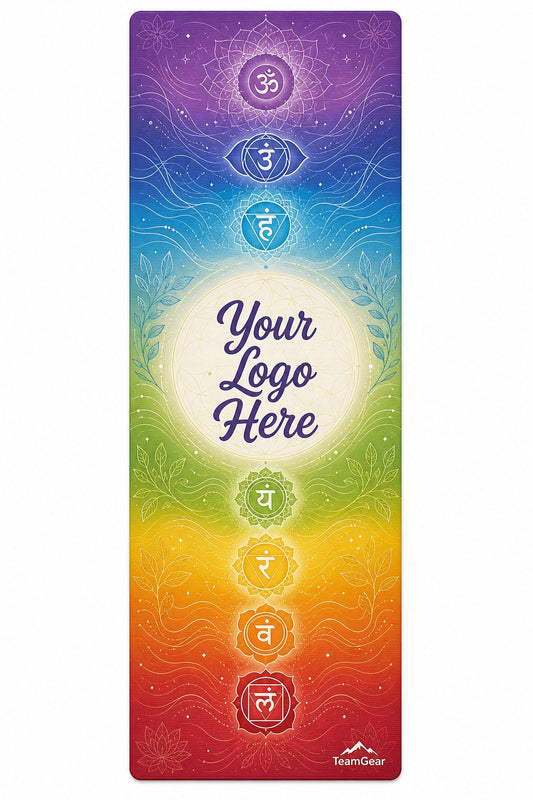 Chakra Energy Custom Yoga Mat — custom yoga mat flat design — TeamGear Canada