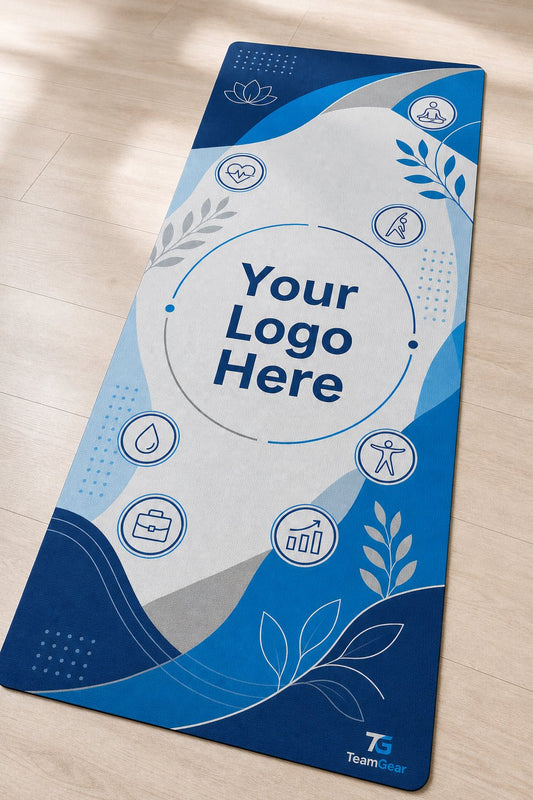Corporate Wellness Custom Yoga Mat — custom yoga mat studio product photo — TeamGear Canada