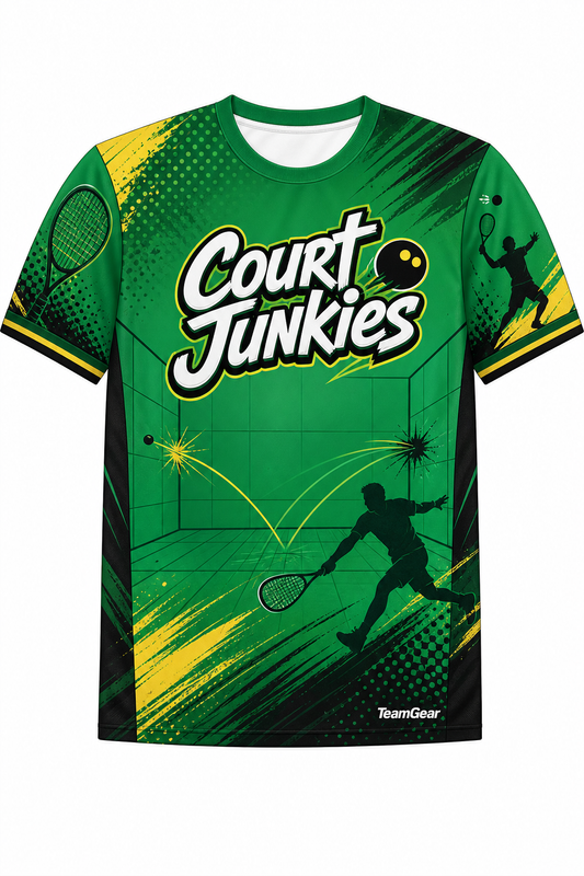 Court Junkies Green Racquetball Jersey design