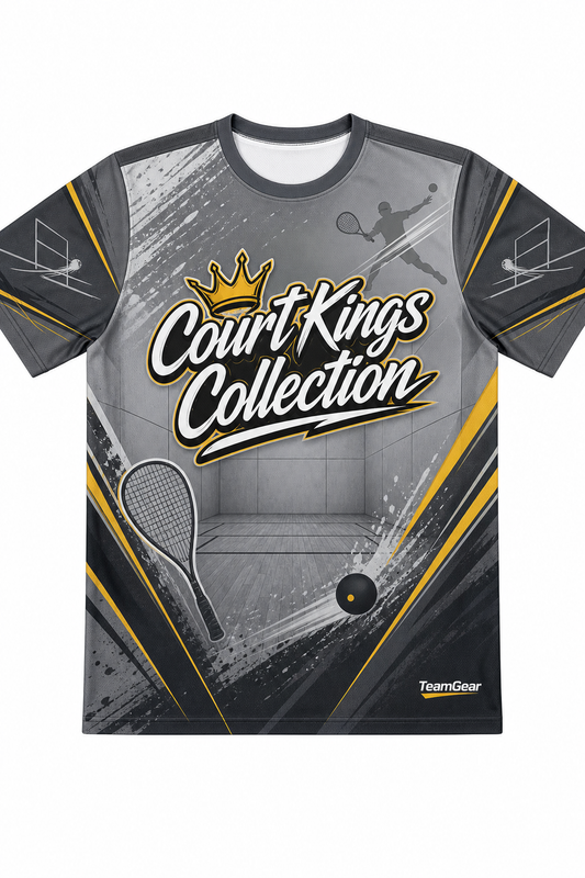 Court Kings Collection Grey Racquetball Jersey design