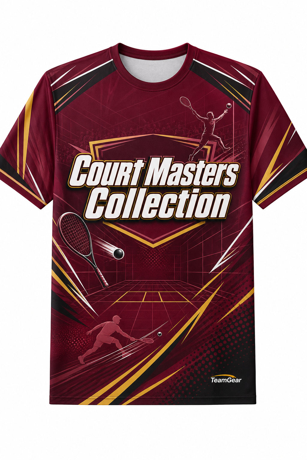 Court Masters Collection Maroon Racquetball Jersey design