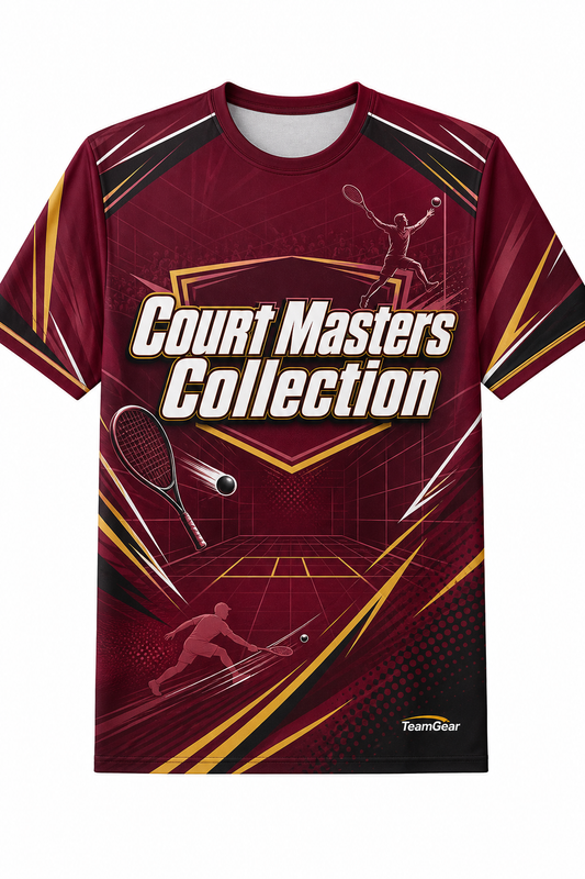 Court Masters Collection Maroon Racquetball Jersey design