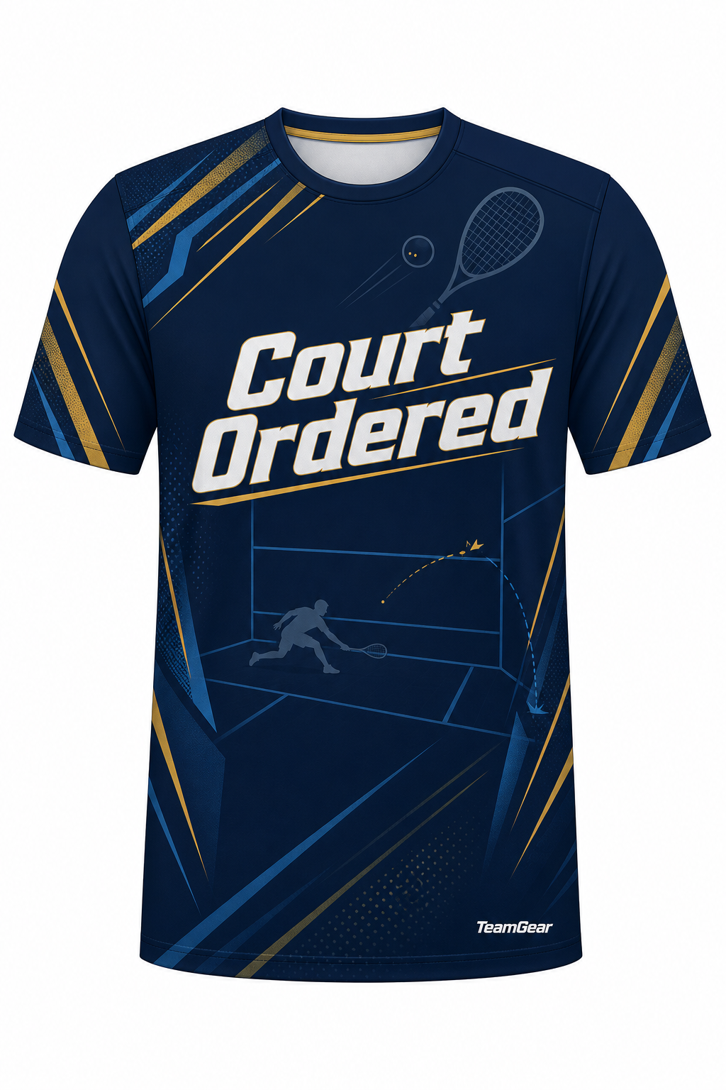 Court Ordered Navy Squash Jersey with name and number