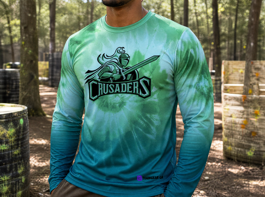 Crusaders Paintball Jersey — custom paintball jersey worn on model — TeamGear Canada