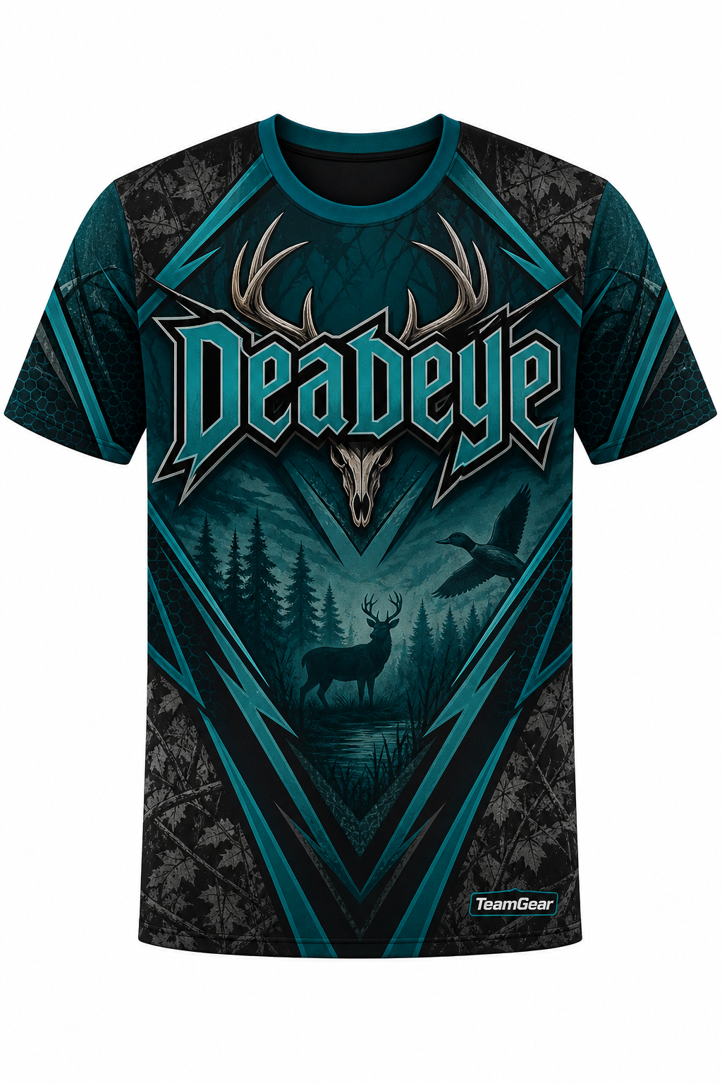 Deadeye Teal Hunting Jersey design