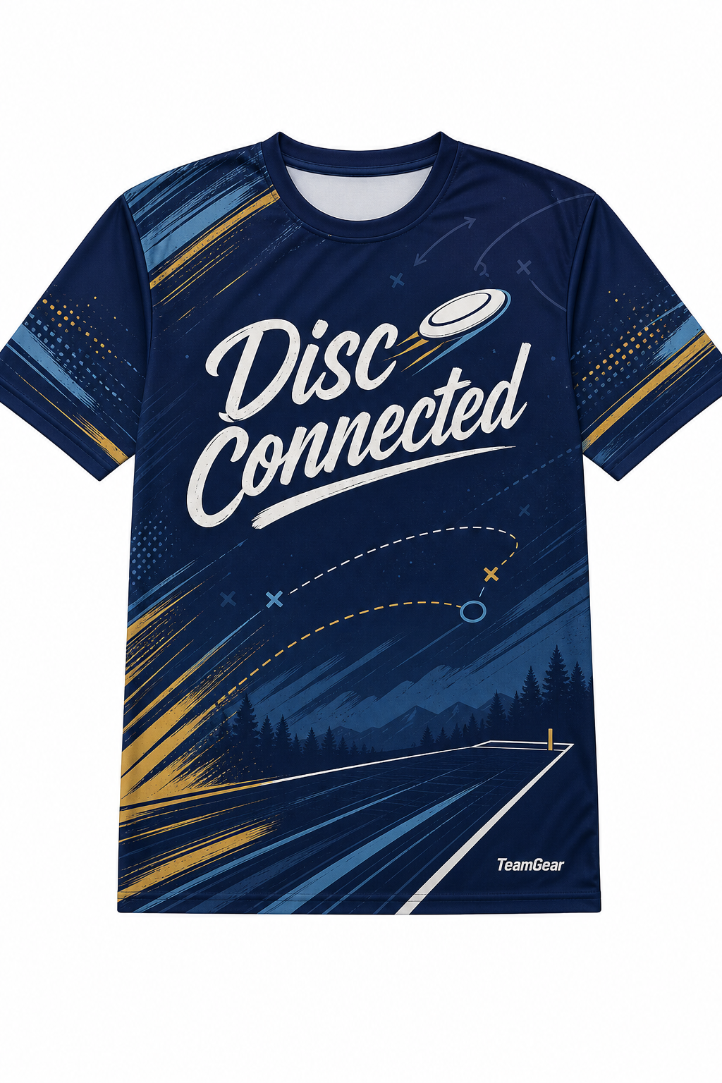 Disc Connected Navy Ultimate Frisbee Jersey design