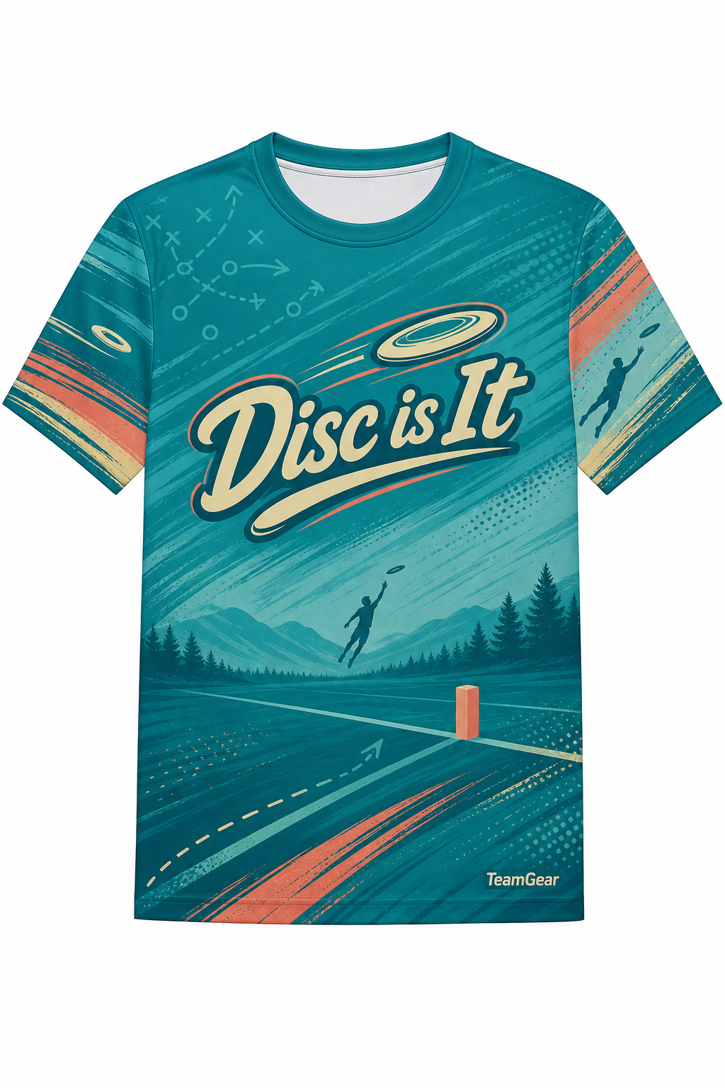 Disc is It Teal Ultimate Frisbee Jersey design