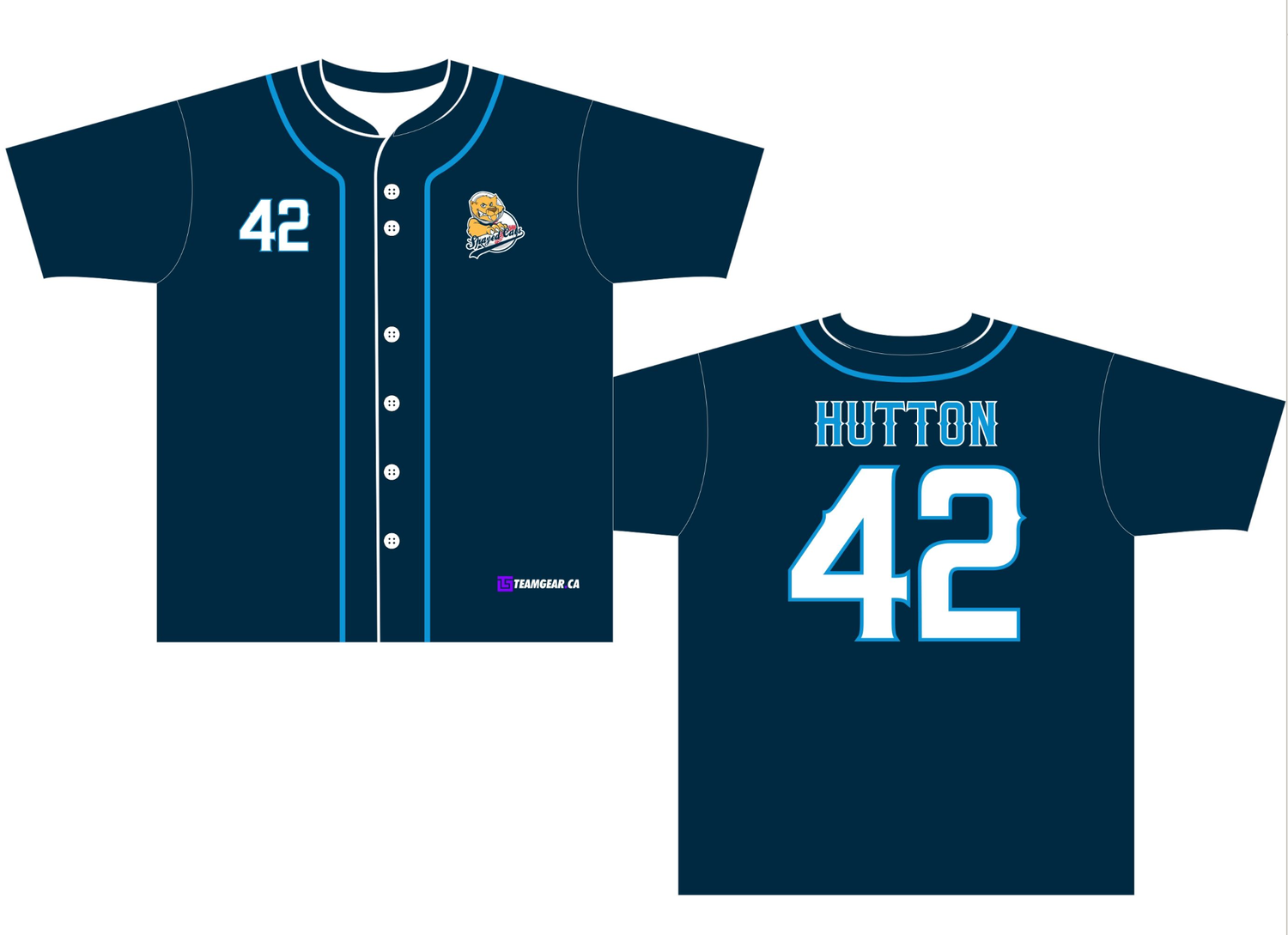 custom button down jersey for softball and baseball