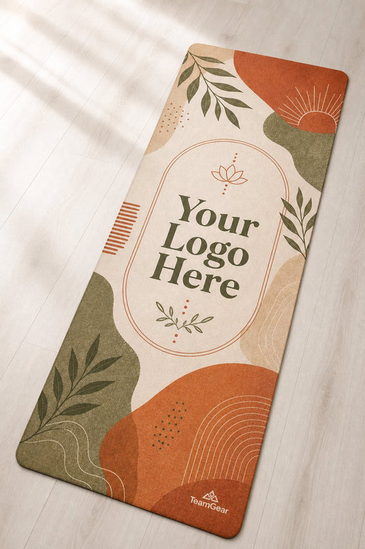 Earth Tone Wellness Custom Yoga Mat — custom yoga mat studio product photo — TeamGear Canada