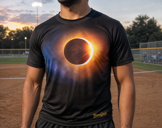 Eclipse Black Softball Jersey — custom softball jersey worn on model — TeamGear Canada