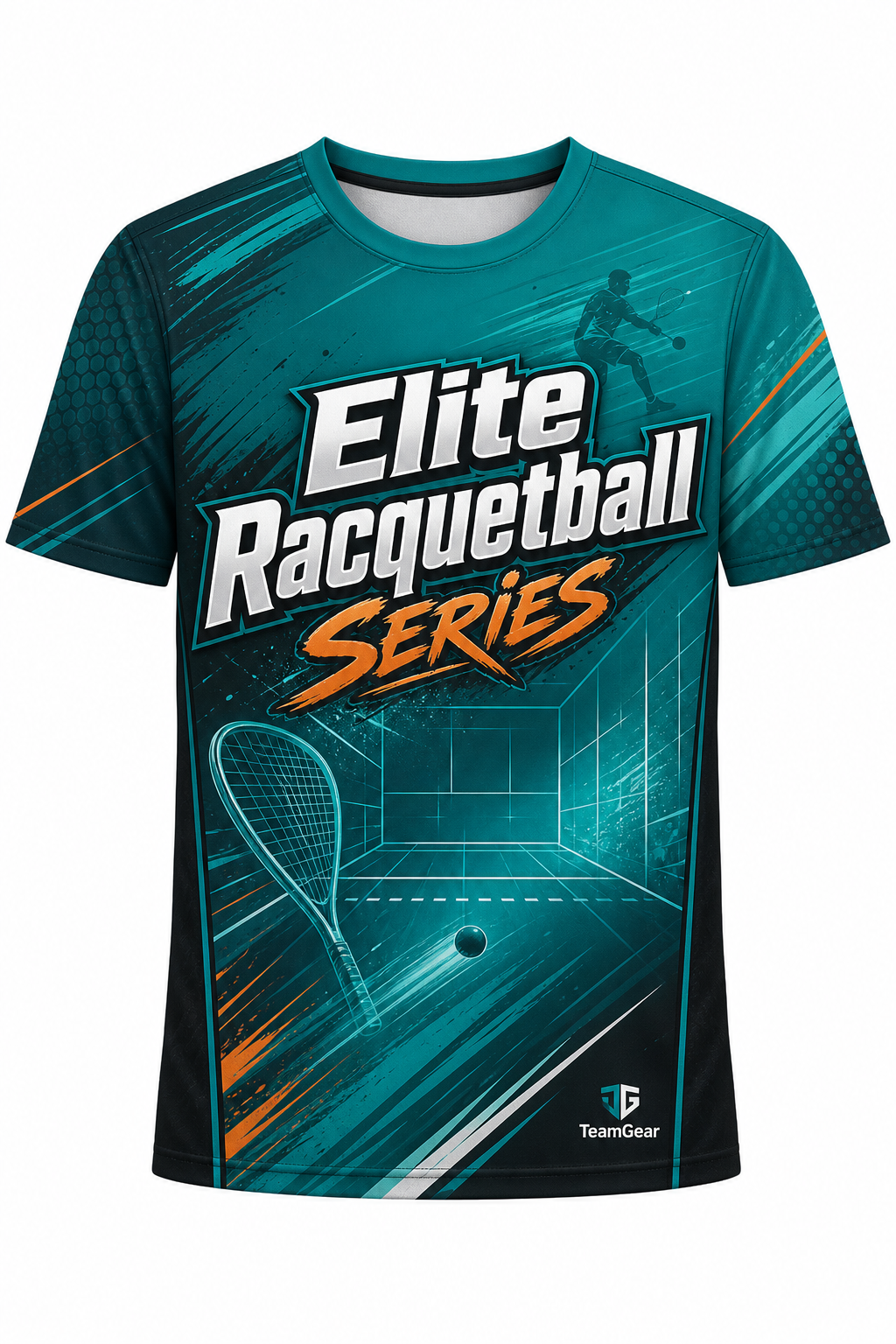 Elite Racquetball Series Teal Racquetball Jersey design