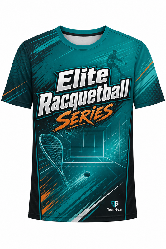 Elite Racquetball Series Teal Racquetball Jersey design