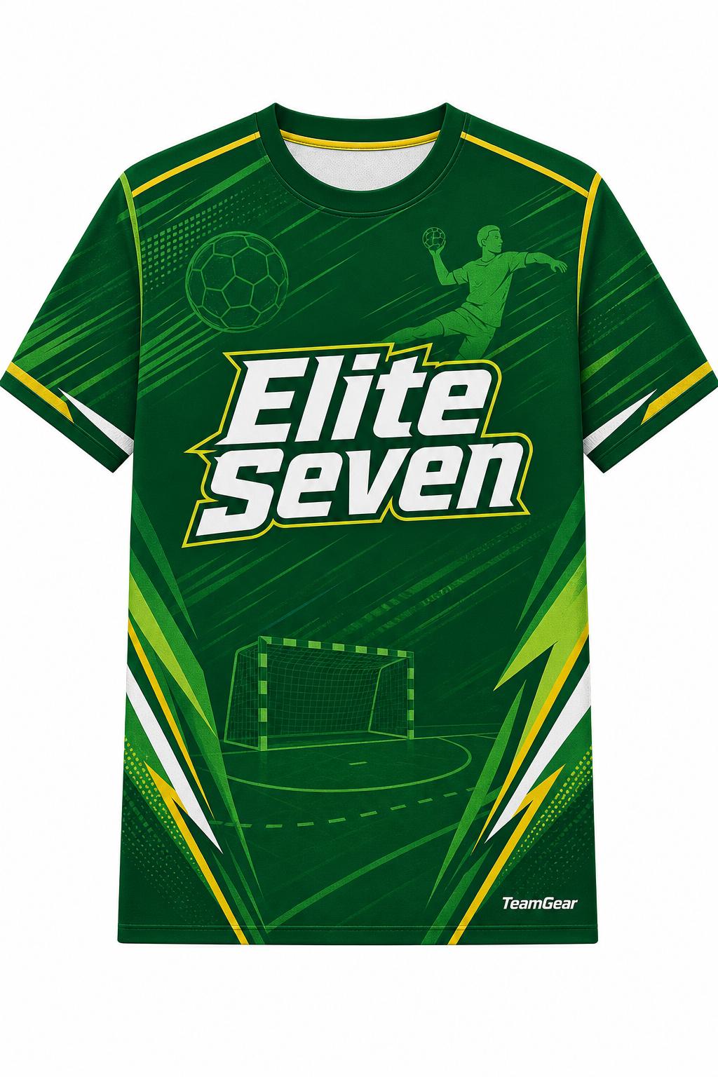 Elite Seven Green Handball Jersey design