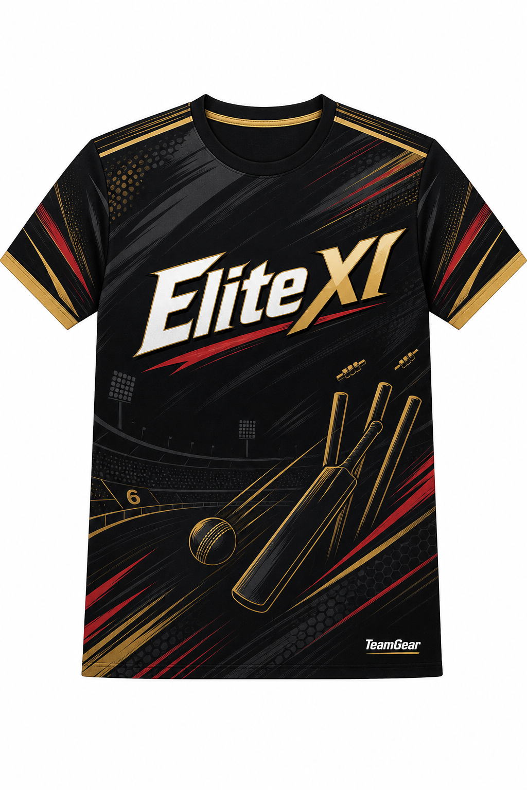 Elite XI Black Cricket Jersey design