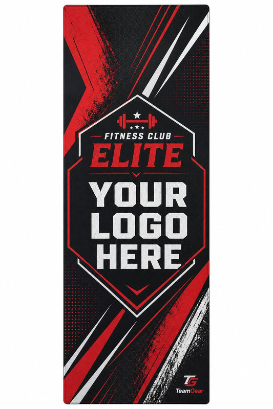 Fitness Club Elite Custom Yoga Mat — custom yoga mat flat design — TeamGear Canada