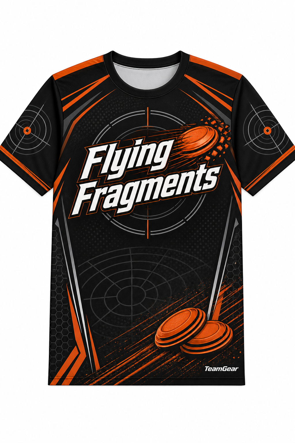 Flying Fragments Black Shooting Jersey design