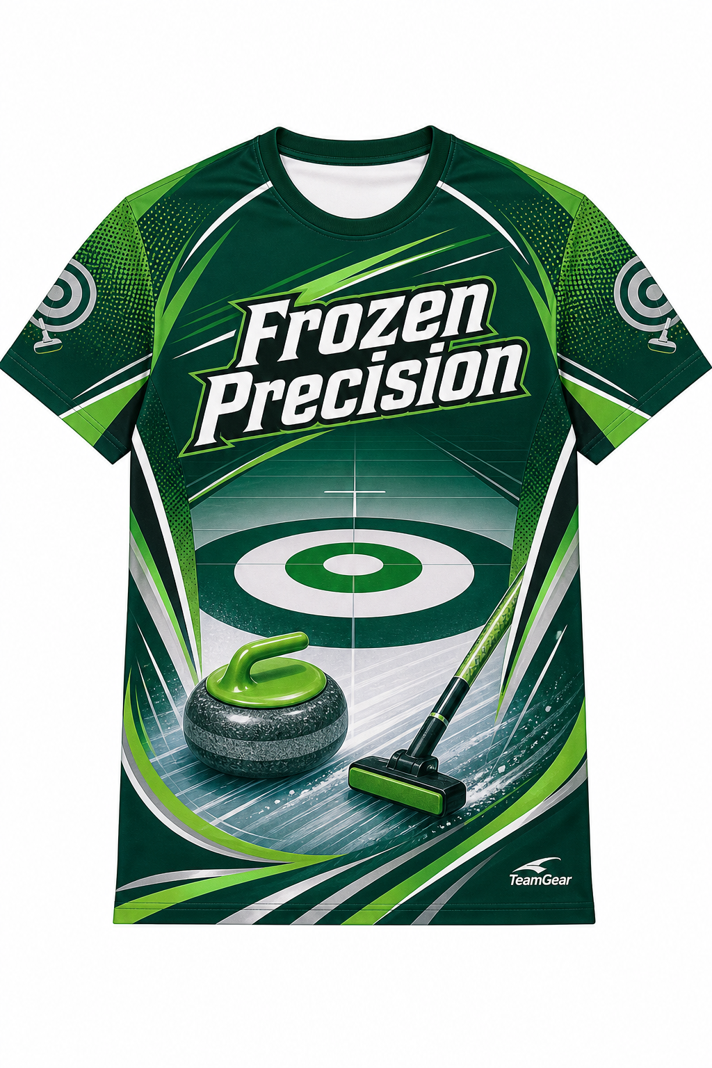 Frozen Precision Green Curling Jersey design