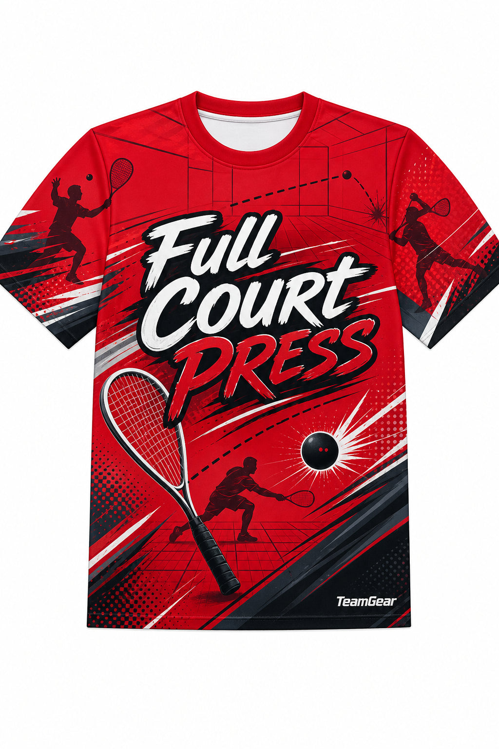Full Court Press Red Racquetball Jersey design