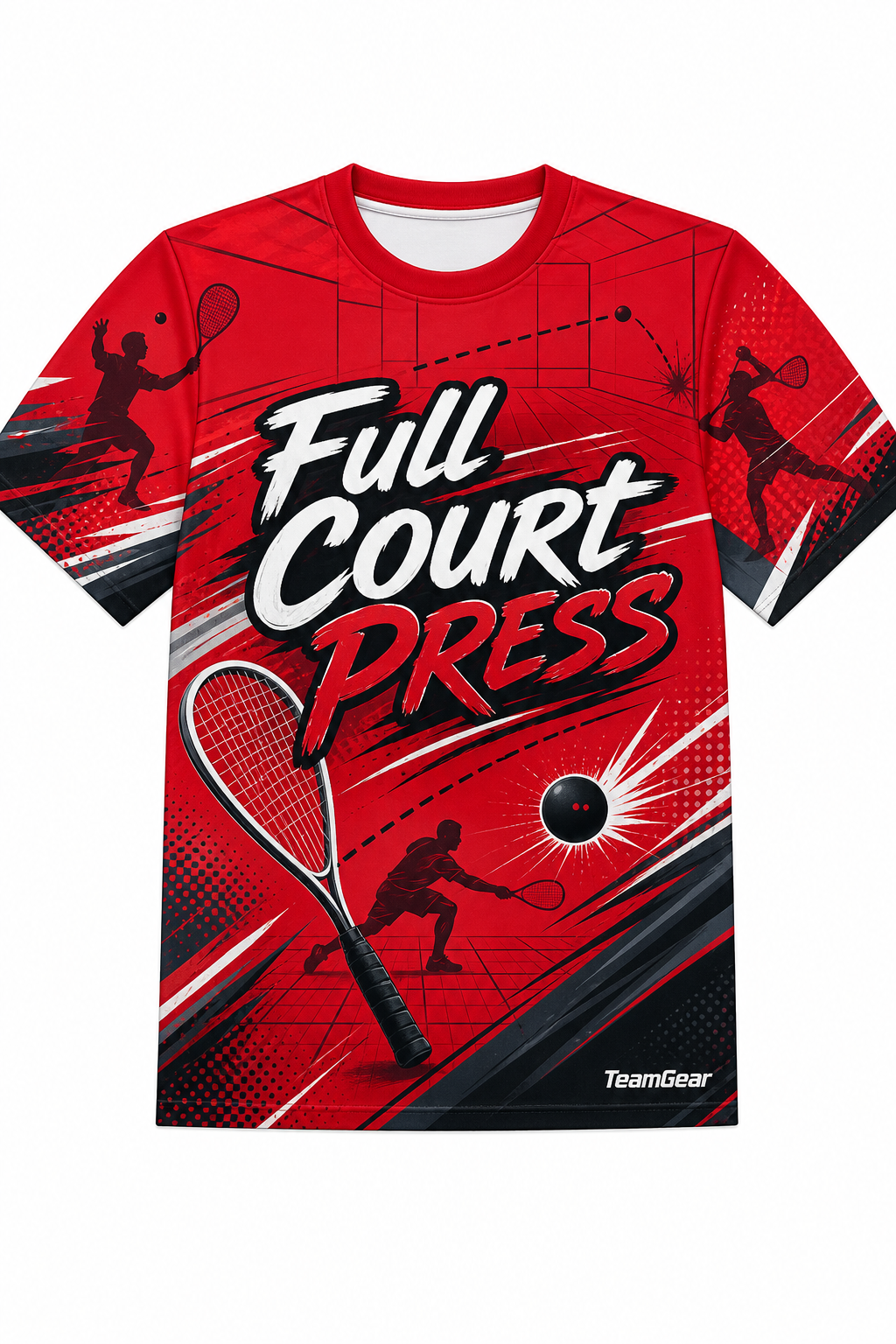 Full Court Press Red Racquetball Jersey design