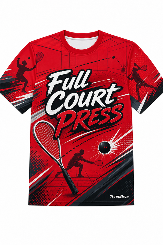 Full Court Press Red Racquetball Jersey design