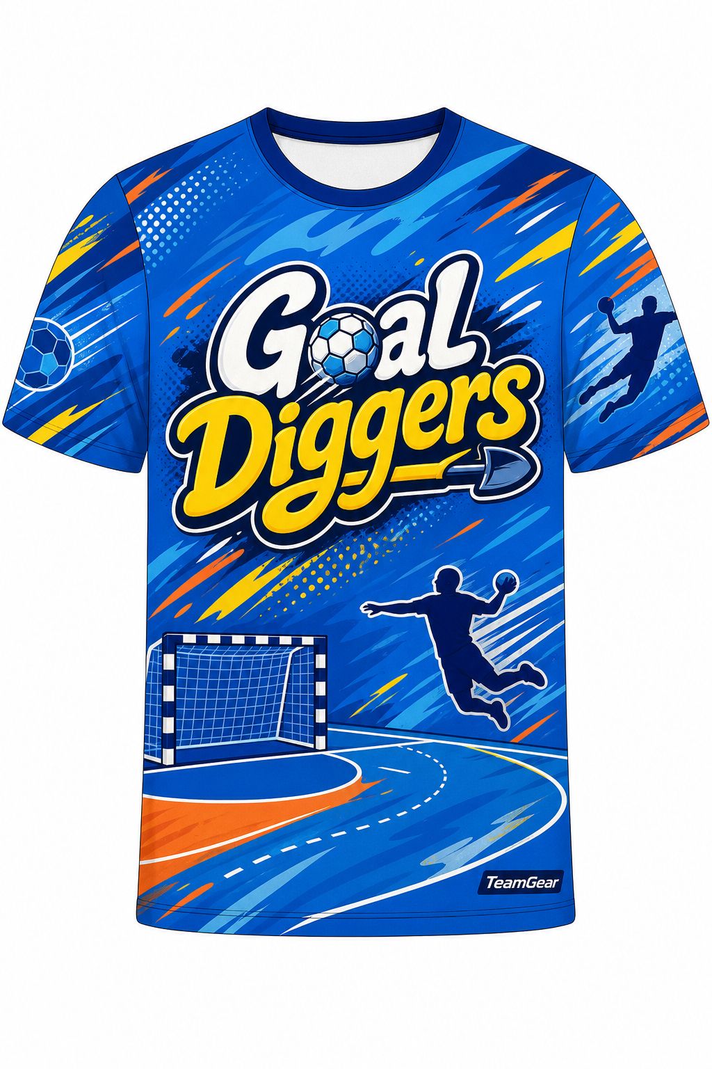 Goal Diggers Blue Handball Jersey design