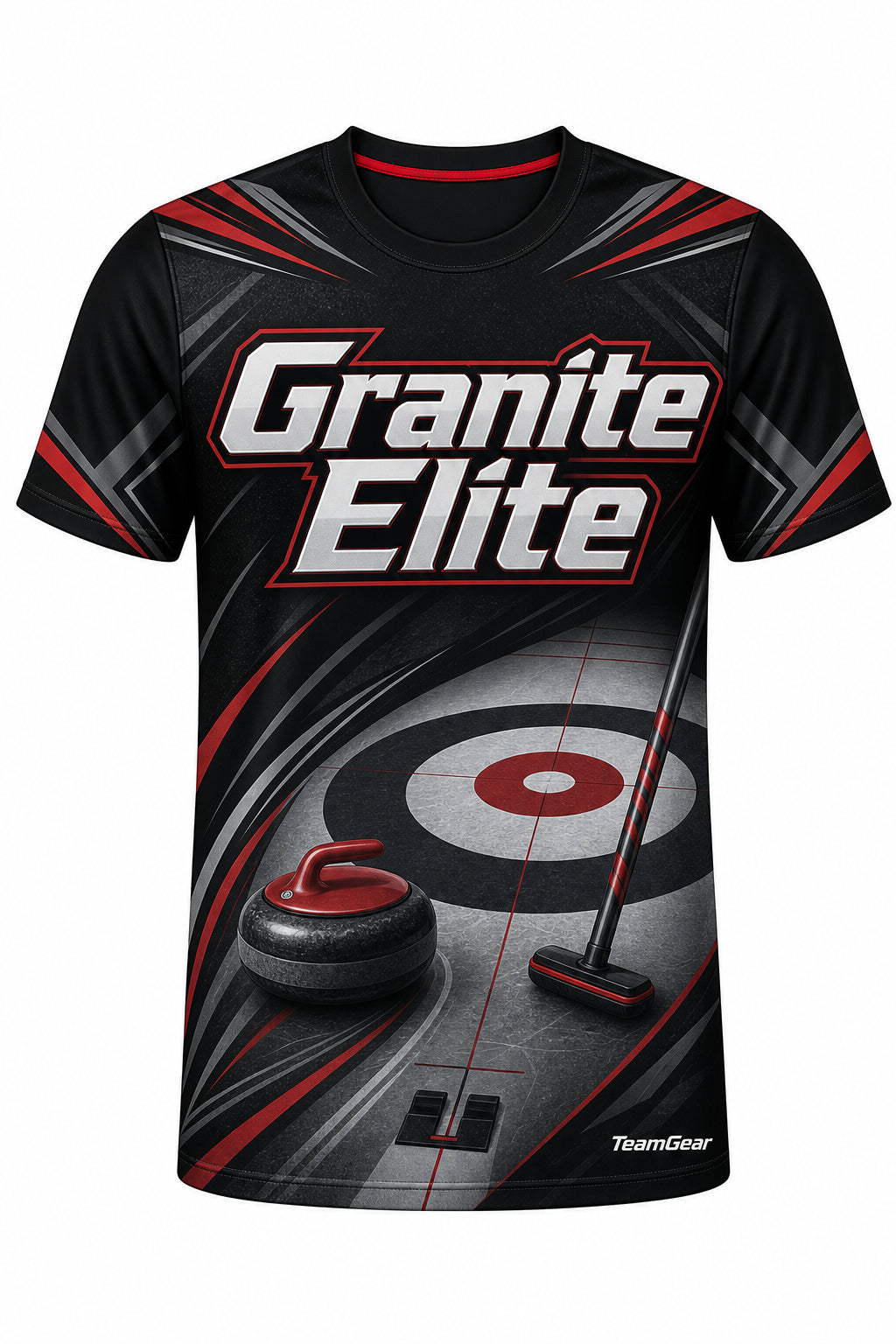 Granite Elite Black Curling Jersey design