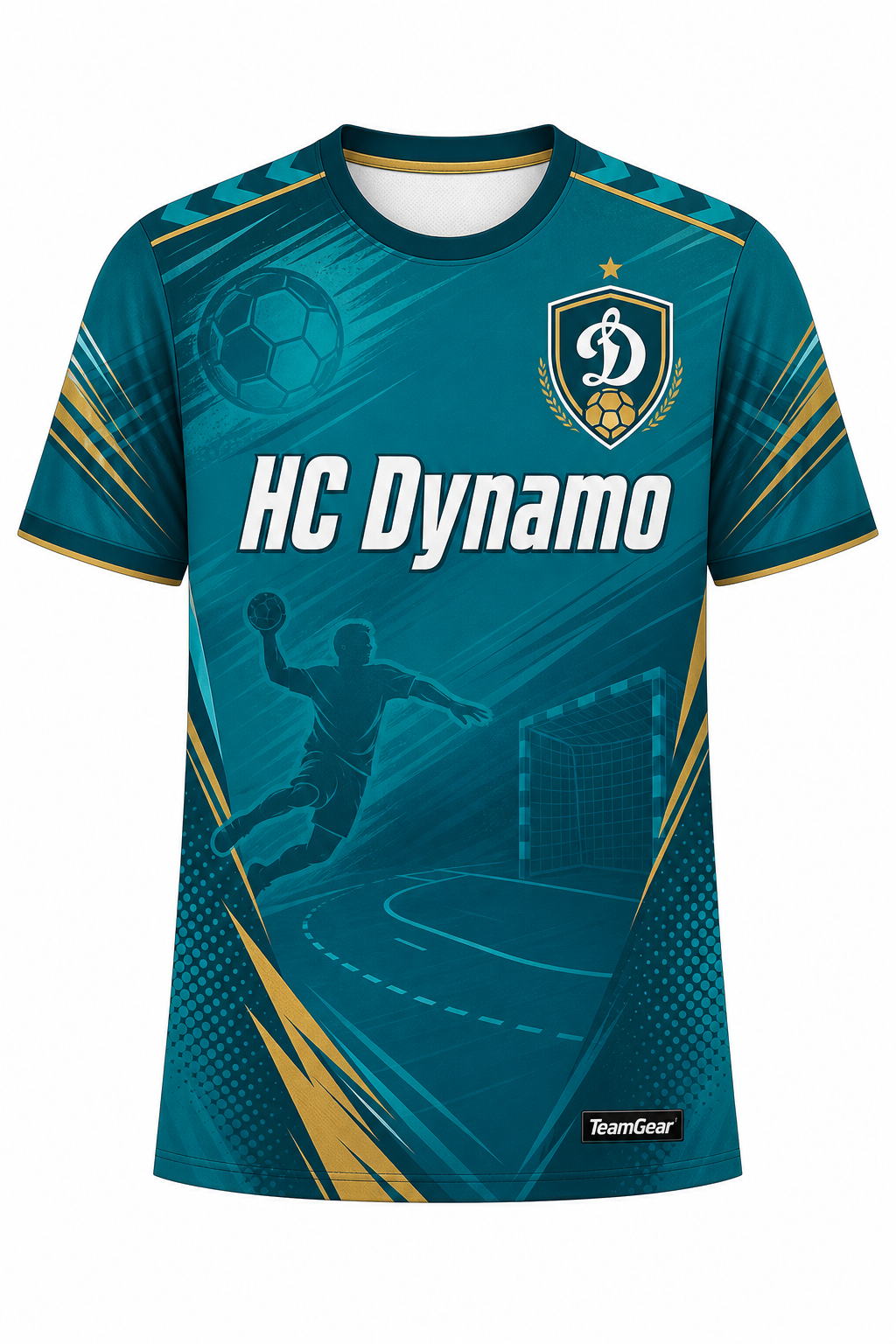 HC Dynamo Teal Handball Jersey design