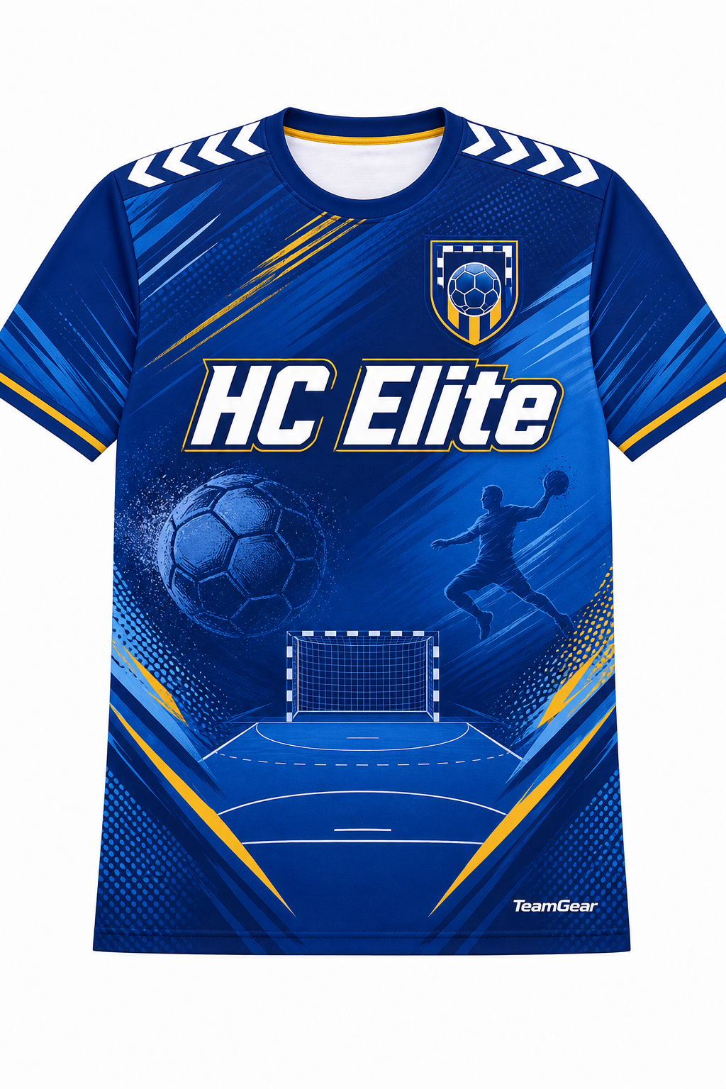 HC Elite Blue Handball Jersey design