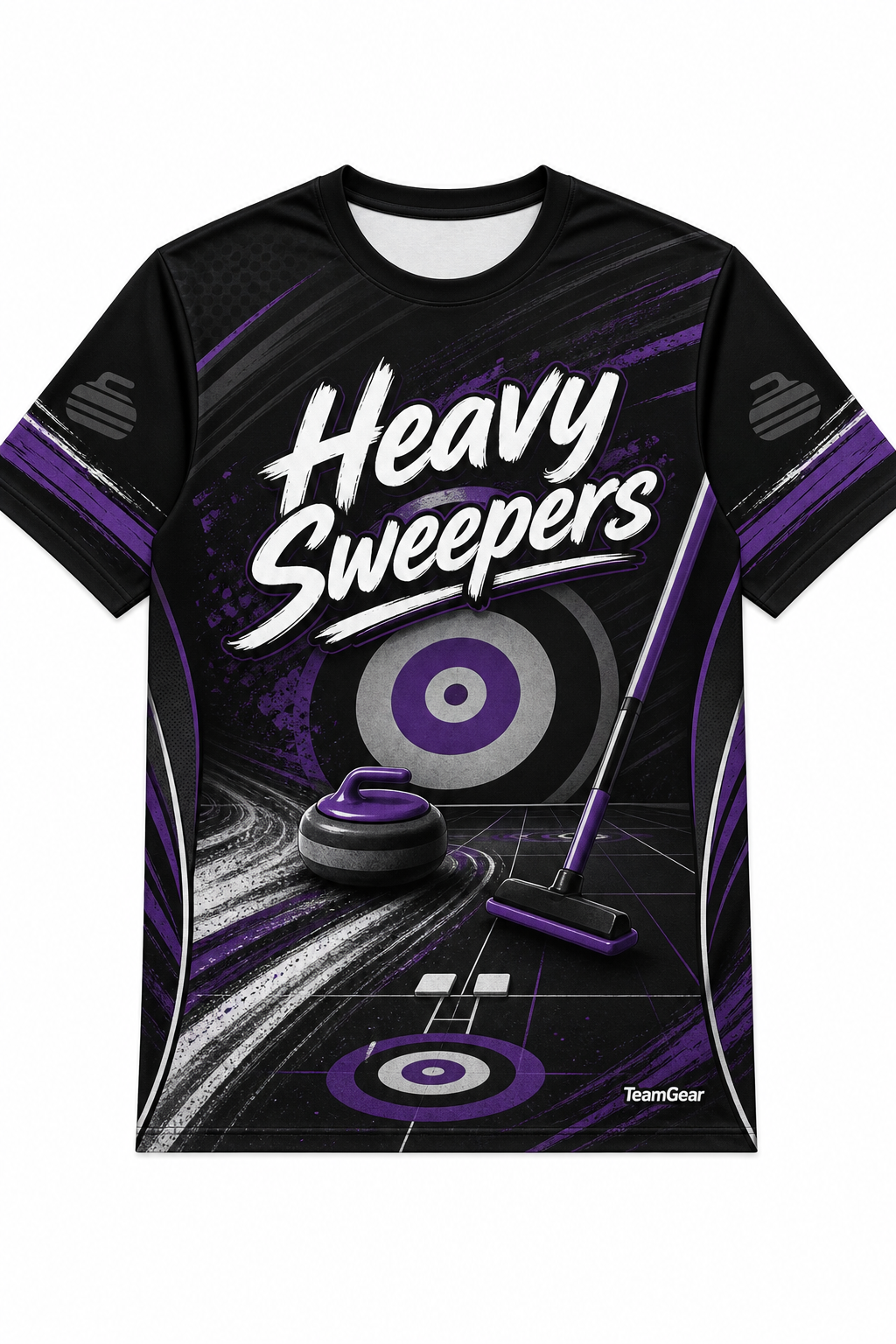Heavy Sweepers Black Curling Jersey design