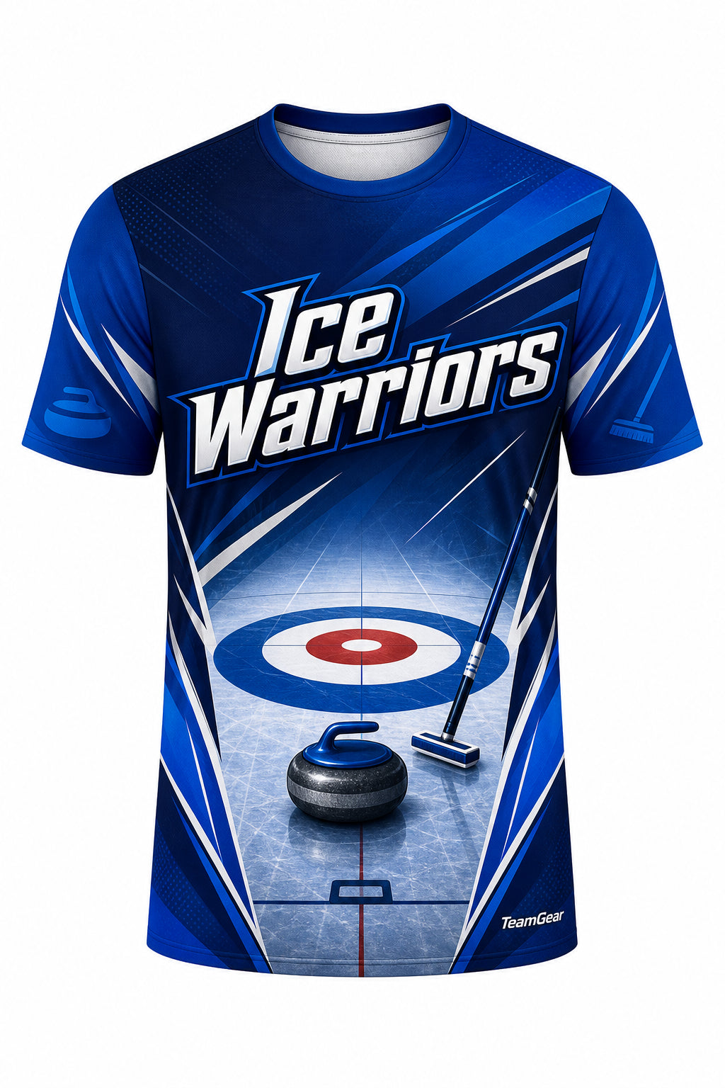 Ice Warriors Blue Curling Jersey design