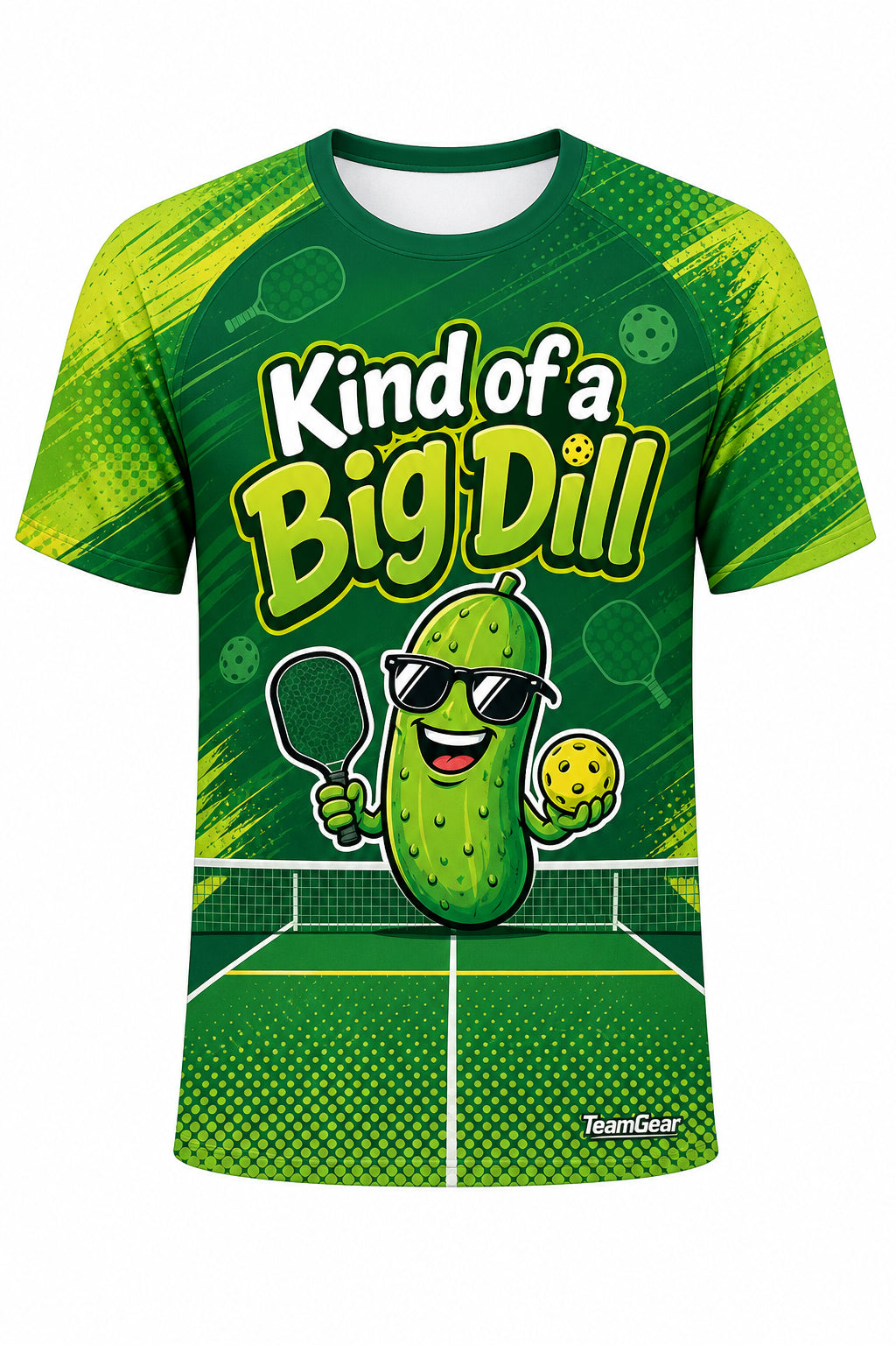 Kind of a Big Dill Green Pickleball Jersey with name and number
